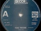 ADAM & THE ANTS RARE IRISH DECCA PAPER LABELS PARISIANS