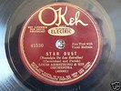 RARE JAZZ 78 rpm LOUIS ARMSTRONG on OKEH lb STAR DUST