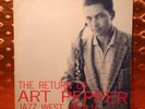 Return Of Art Pepper - RARE 1956 Jazz West LP - JWLP-10
