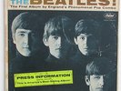MEET THE BEATLES with RARE PRESS INFORMATION STICKER