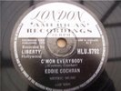 EDDIE COCHRAN C'MON EVERYBODY RARE 78 RPM RECORD 1958