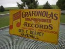 * 100 y/o ORIGINAL COLUMBIA GRAPHOPHONE DEALER SIGN *