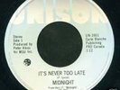 MIDNIGHT rare Canada modern soul funk Never Too Late 45