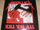 METALLICA kill `em all autograph lp `86 incl. CLIFF 