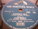 ELVIS PRESLEY HEARTBREAK HOTEL RARE 78 RPM RECORD