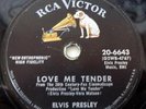 Elvis Presley 78 RPM RCA Love Me Tender