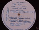 The Who LIVE AT LEEDS UK LP 1ST PRESS BLACK TEXT NMINT
