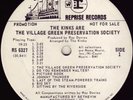 KINKS Village Green Preservation WHITE LABEL PROMO LP