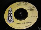 Terry and Tommy Jacobs I'm No Fool Texas Garage 45 RPM