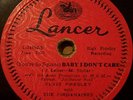 ELVIS PRESLEY 78 RPM BABY I DON'T CARE RARE PINK LANCER