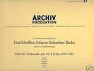 DGG Archiv ENRICO MAINARDI plays BACH Cello Suite Nr.6