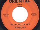 LISTEN-Rare Doo Wop 45- Roland Dice- Tell Me Why Oh Why