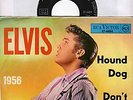 Sg.- ELVIS  PRESLEY - HOUND DOG - schwarz  -Year Cover