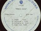 PIL Public Image 78 Acetate Unissued US LP Sex Pistols