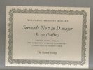 RS57 MOZART SERENADE #7 GUNTER GUGEL violin, GSO, WAND