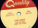 JERRY LEE LEWIS - LEWIS BOOGIE - 78 RPM - 1958  VG+++