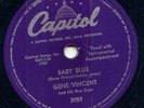 GENE VINCENT - BABY BLUE -ROCKABILLY 78 -LATE 1958 RARE