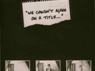 WE COULDN'T AGREE ON A TITLE, NWW, Minimal Masterpiece