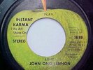 JOHN ONO LENNON INSTANT KARMA 45 RPM ON APPLE ONE SIDED