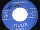 Groove Joe Poovey - TEN LONG FINGERS -Rare rockabilly 7
