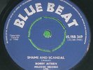 BOBBY AITKEN Shame And Scandal 7 INCH Blue Beat 1966
