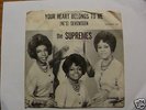 SUPREMES 1962 YOUR HEART BELONGS TO ME PICTURE SLEEVE