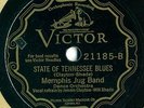 Victor 21185 MEMPHIS JUG BAND State Of Tenn in VG+
