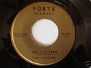 THE TUXEDOS YES ITS TRUE DOO WOP 45 ON FORTE