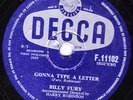 MEGA-RARE BILLY FURY 78 MAYBE TOMORROW DECCA F11102 E++