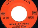 JOHNNY CASH 45 RING OF FIRE - ON COLUMBIA - L K