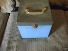 RECORD CASE WITH 58 ELVIS PRESLEY 45 RPM RECORDS