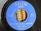 RARE DOO WOP 45 rpm THE TRIO-VELLS on SALEM 1960 Hear