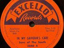 EXCELLO RARE 78 R&B BLACK GOSPEL SONS OF THE SOUTH HEAR