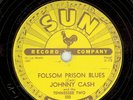 JOHNNY CASH Folsom Prison Blues / Sun Records 78rpm VG+
