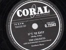 BUDDY HOLLY & THE CRICKETS 1958 CORAL 78  ITS SO EASY