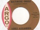 LOREZ ALEXANDRIA baltimore oriole ARGO rare mod jazz 45