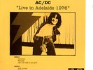 AC/DC Rare LiveInAdelaide '76 Bon Scott Einlegeblatt LP