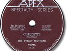 EVERLY BROTHERS 78 RPM Record. Claudette/All I Have to
