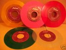 FIIVE BEATLES SINGLES-DIFF COLOURS -JUKE BOX ONLY LOOK