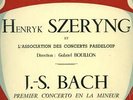 ODEON ODX 114/ BACH / HENRYK SZERYNG, violin/ BOUILLON