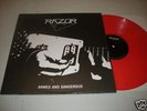 RAZOR armed and dangerous LP RED VINYL NUMBER #13