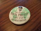 ELVIS PRESLEY RARE 60S FAN CLUB ONLY BADGE GREEN EX