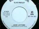 ELVIS  45 WHITE LABEL PROMO-1966 LOVE LETTERS ORIGINAL
