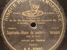 SARASATE PABLO DE Violin 78rpm G&T 37937 Zapateado