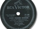 ELVIS PRESLEY 78 RPM Record. Hard Headed Woman