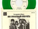 THE BEATLES INTERVIEW GREEN VINYL RECORD 45 TOUR ITALY