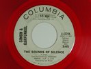SIMON & GARFUNKEL red wax 45 SOUNDS OF SILENCE acoustic