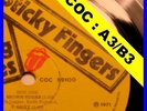 THE ROLLING STONES Album LP UK Sticky Fingers COC 1st 