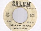 Francis Burr on Salem Promo Northern Soul 45 Hear