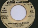 Randy Newman Last Night I Had A Dream rare psych garage